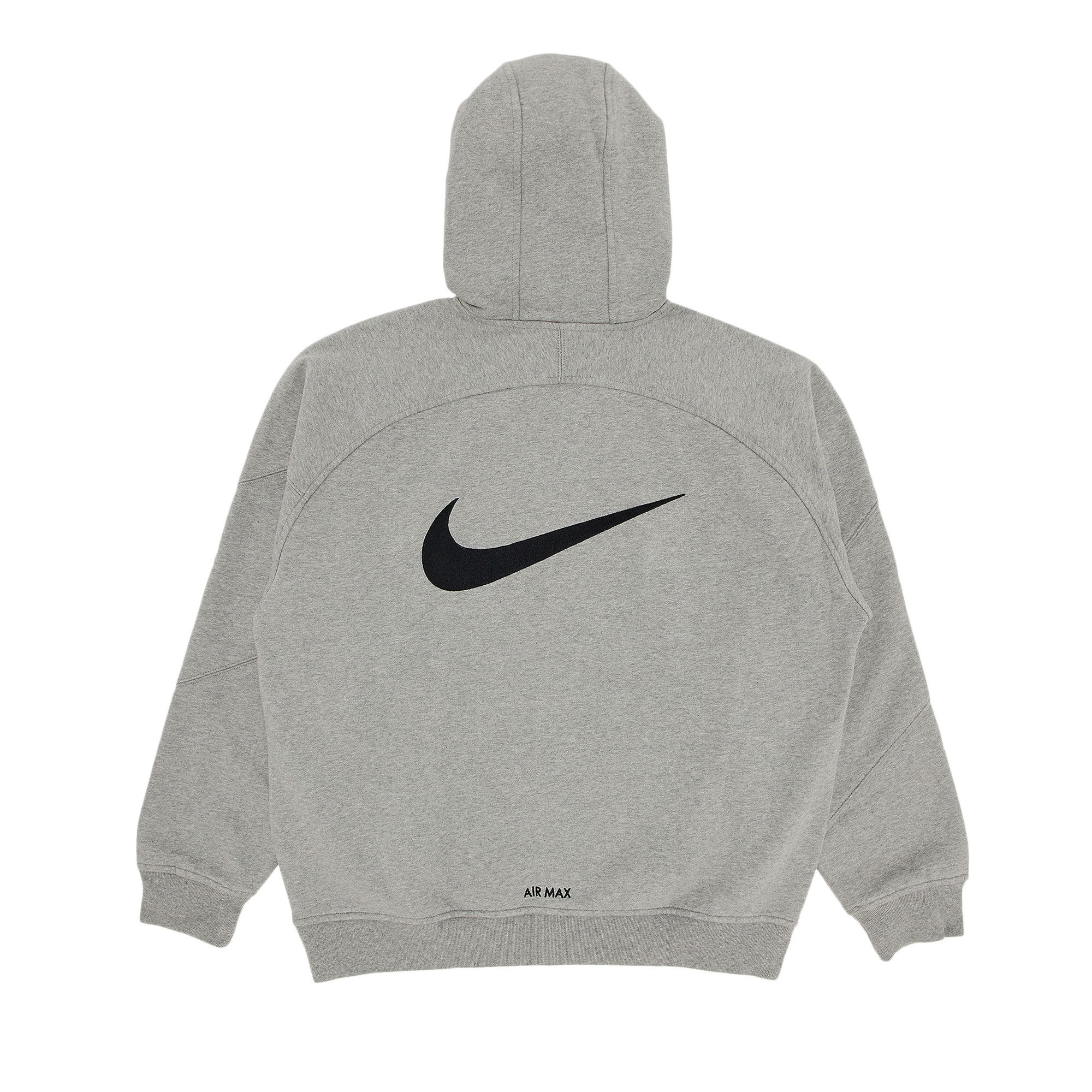 本物の Zip Nike x Supreme Buy Up Grey 'Heather Sweatshirt Hooded トップス