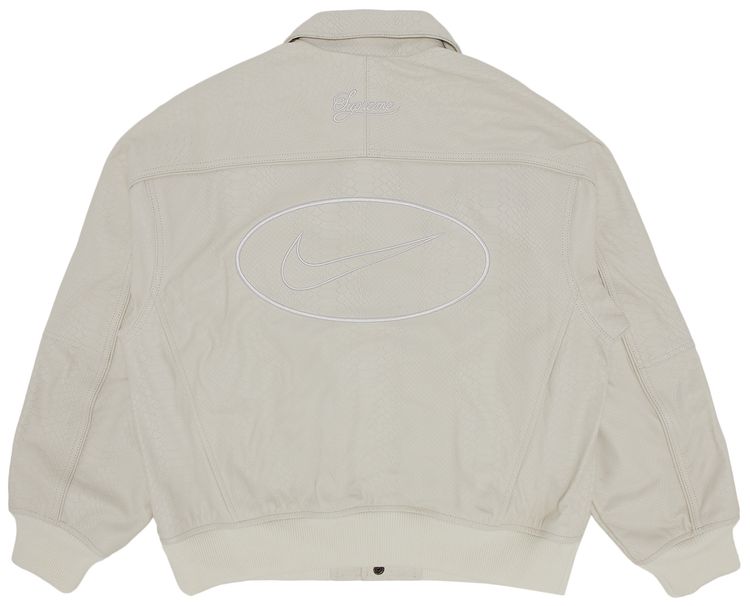 Supreme x Nike Leather Varsity Jacket Snakeskin