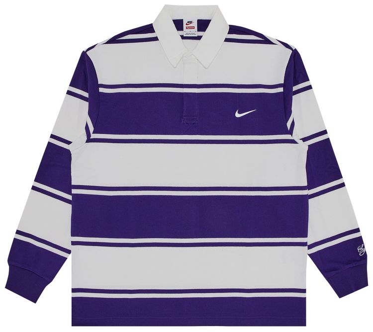 Supreme x Nike Stripe Rugby Purple