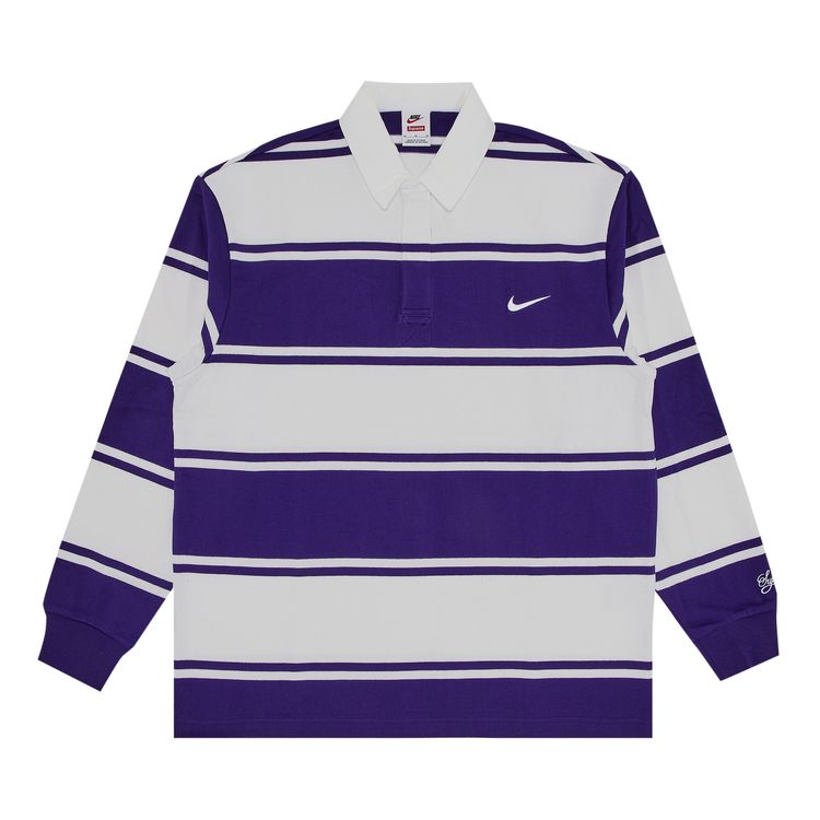 Buy Supreme x Nike Stripe Rugby 'Purple' - SS25KN1 PURPLE | GOAT