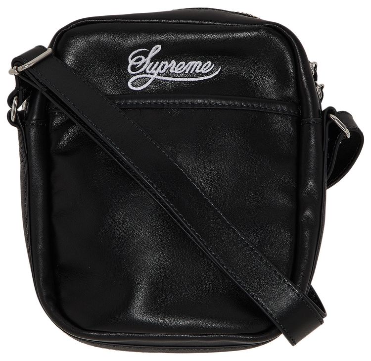 Supreme x Nike Leather Shoulder Bag Black