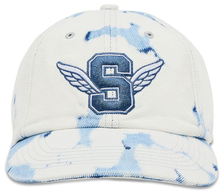 Supreme Wings Logo 6 Panel Bleached Denim
