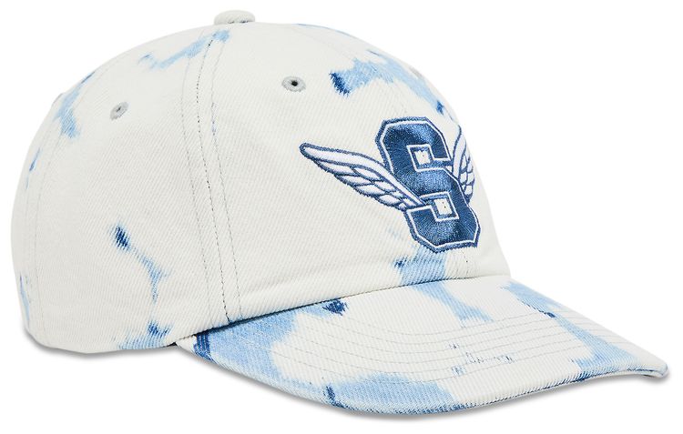 Supreme Wings Logo 6 Panel Bleached Denim