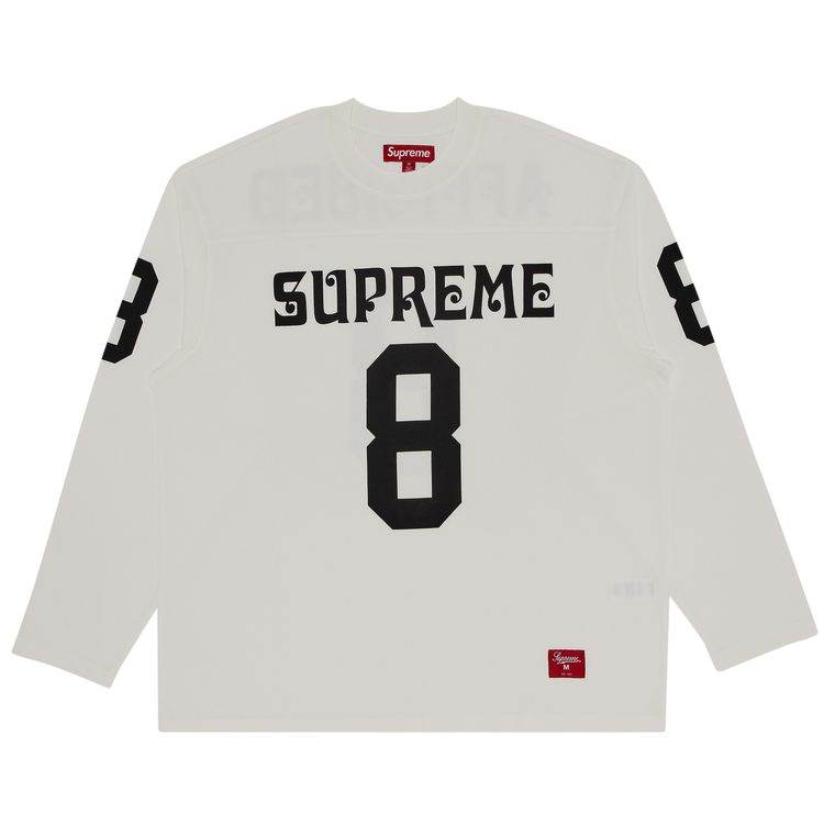 Supreme Affiliated Long Sleeve Football Top White