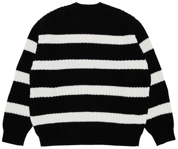 Supreme Loose Gauge Stripe Small Box Sweater Black