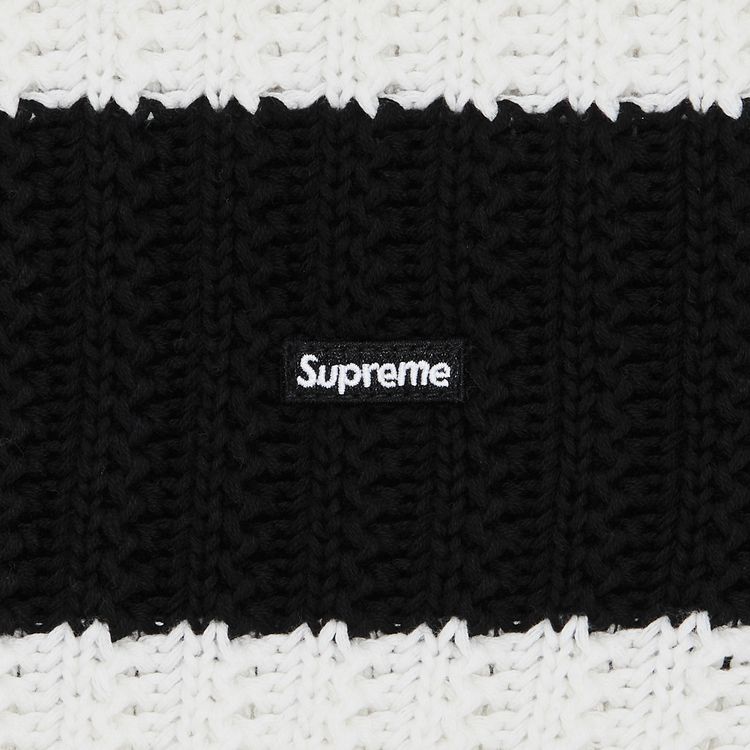 Supreme Loose Gauge Stripe Small Box Sweater Black