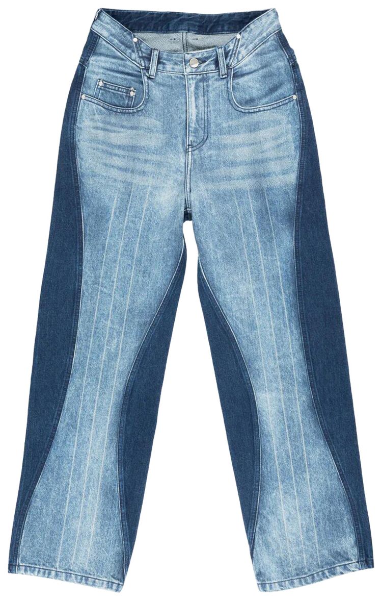 Ader Error Semi Oversized Fit Denim Jeans Blue