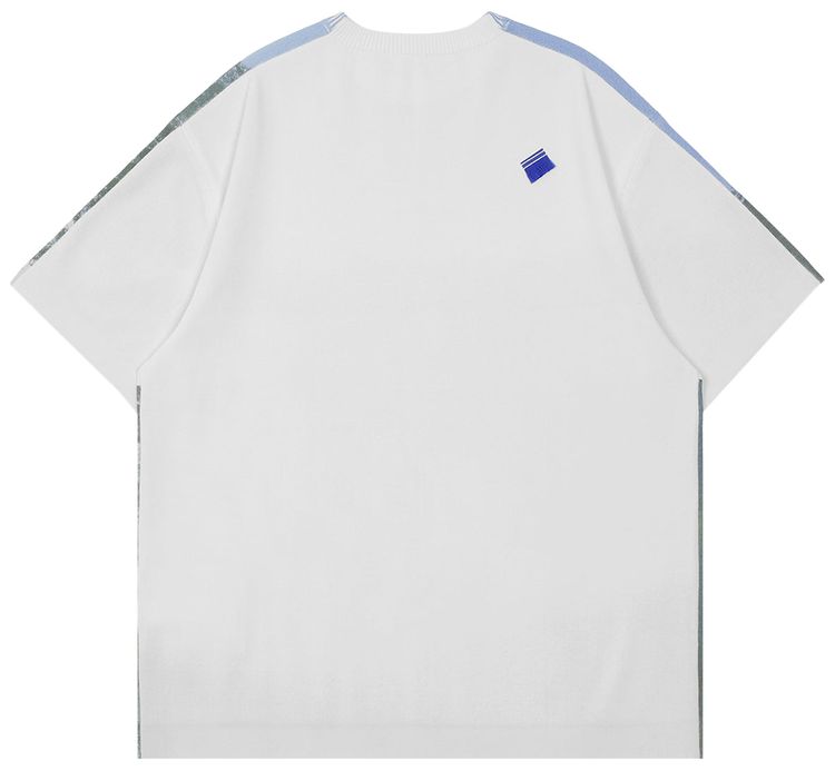 Ader Error Semi Oversized Fit Half Sleeve Knit Top Blue