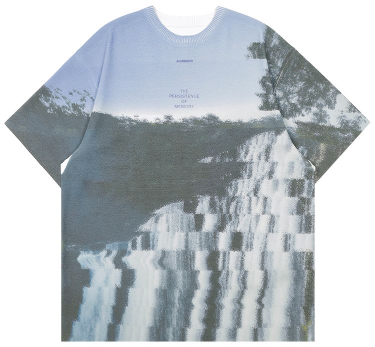 Ader Error Semi Oversized Fit Half Sleeve Knit Top Blue