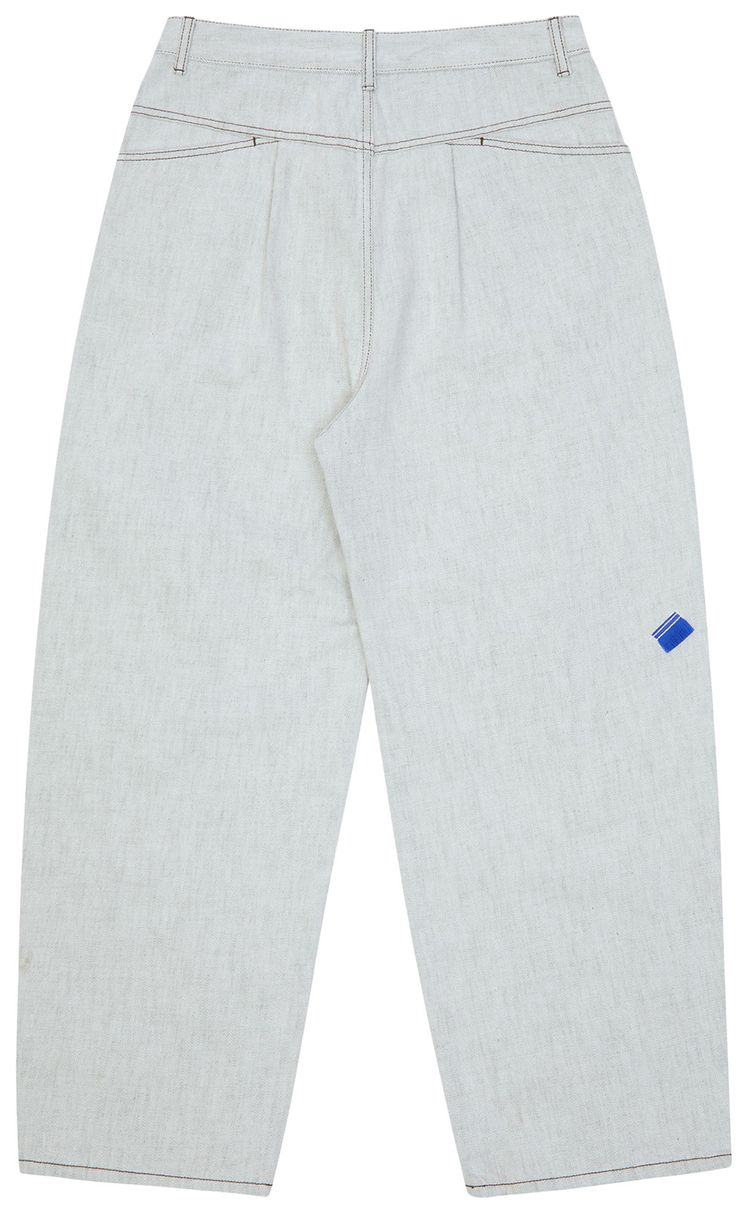 Ader Error Semi Oversized Fit Jeans White