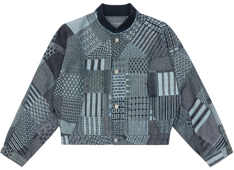 Ader Error Semi Oversized Fit Trucker Jacket Blue