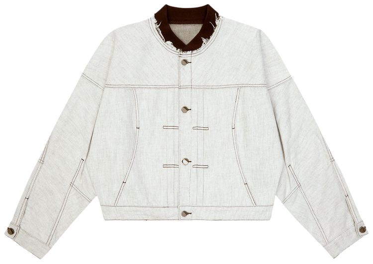 Ader Error Semi Oversized Fit Trucker Jacket White