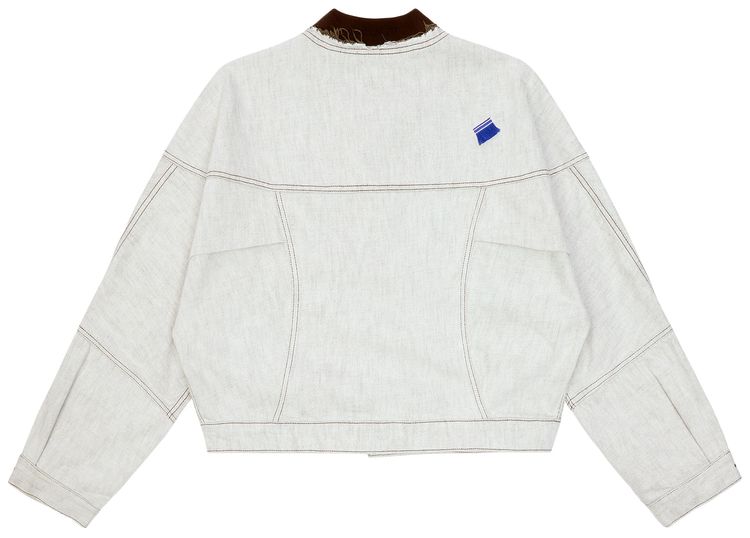 Ader Error Semi Oversized Fit Trucker Jacket White