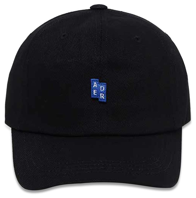Ader Error Logo Applique Denim Cap Black