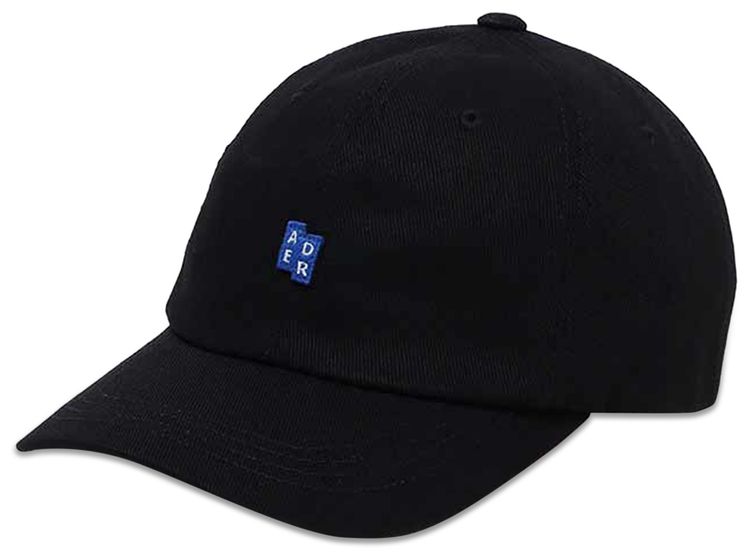Ader Error Logo Applique Denim Cap Black