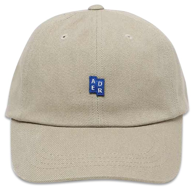 Ader Error Logo Applique Denim Cap Oatmeal