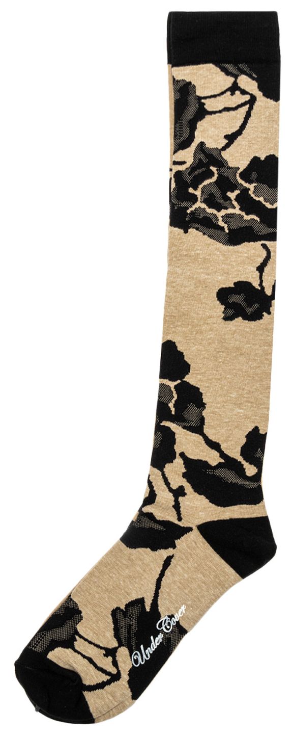 Undercover Floral Long Socks Ivory