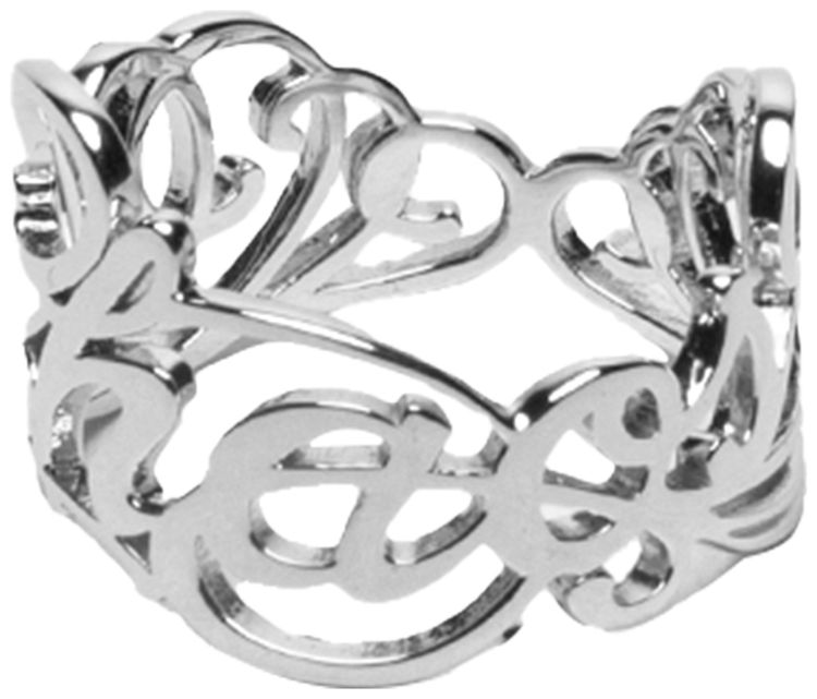 Undercover Chaos Cutout Ring Silver