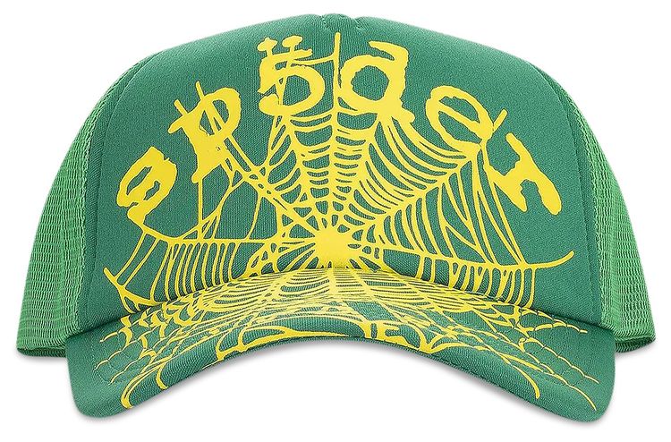 Sp5der OG Web V2 Trucker Slime Green