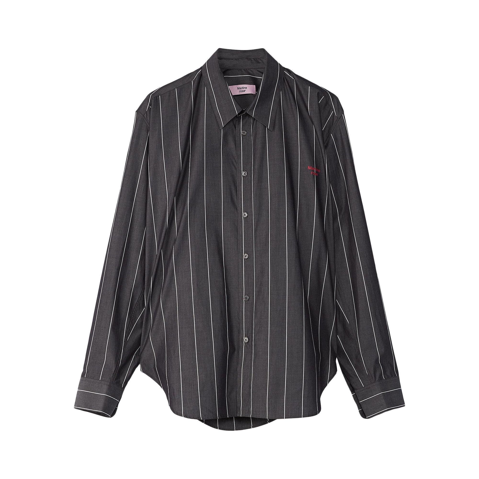 Buy Martine Rose Pulled Neck Long-Sleeve Shirt 'Grey Buy Martine Rose Pulled Neck Long-Sleeve Shirt 'Grey