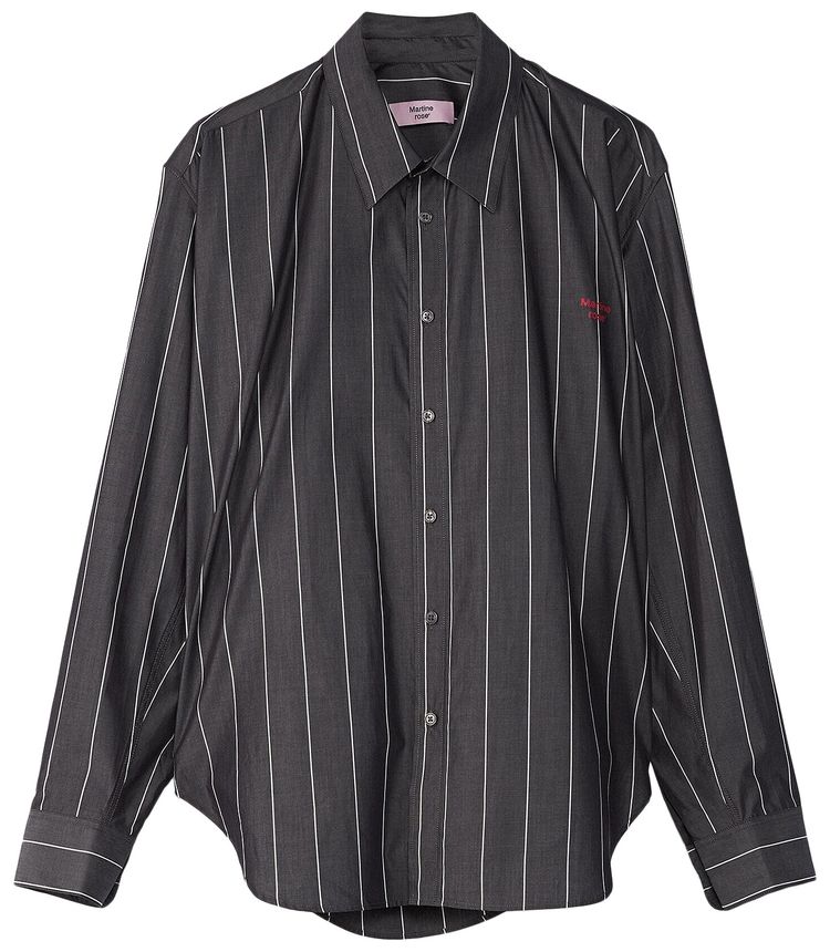 Martine Rose Pulled Neck Long Sleeve Shirt Grey