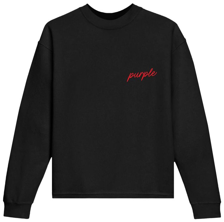 PURPLE BRAND Oversized Long Sleeve Tee Black