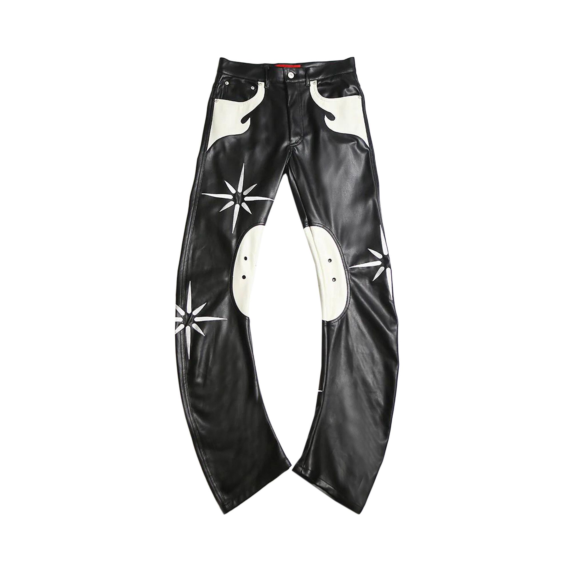 週間売れ筋 Buy KUSIKOHC Flower Rider Faux Leather Pants 'Black パンツ