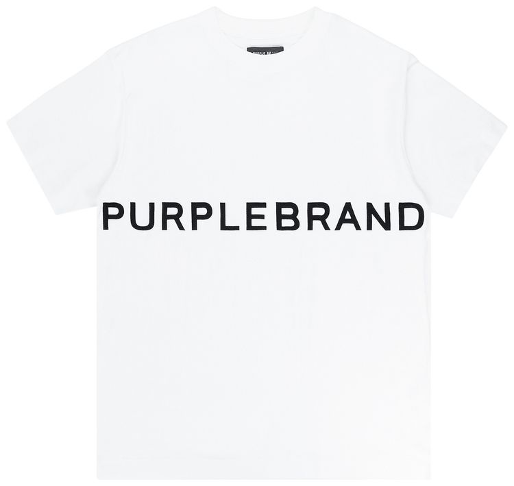 PURPLE BRAND Textured Jersey Short Sleeve Tee Off White