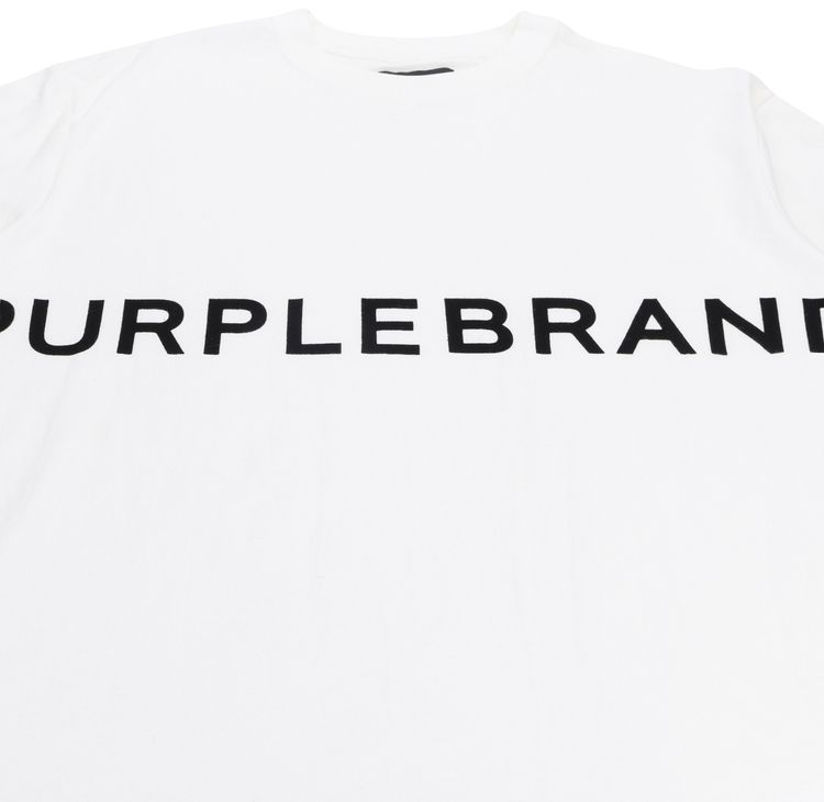 PURPLE BRAND Textured Jersey Short Sleeve Tee Off White