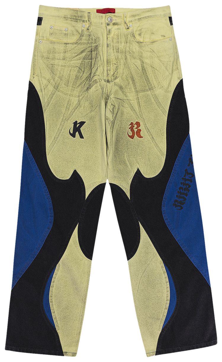 KUSIKOHC Rider Straight Fit Jeans Yellow