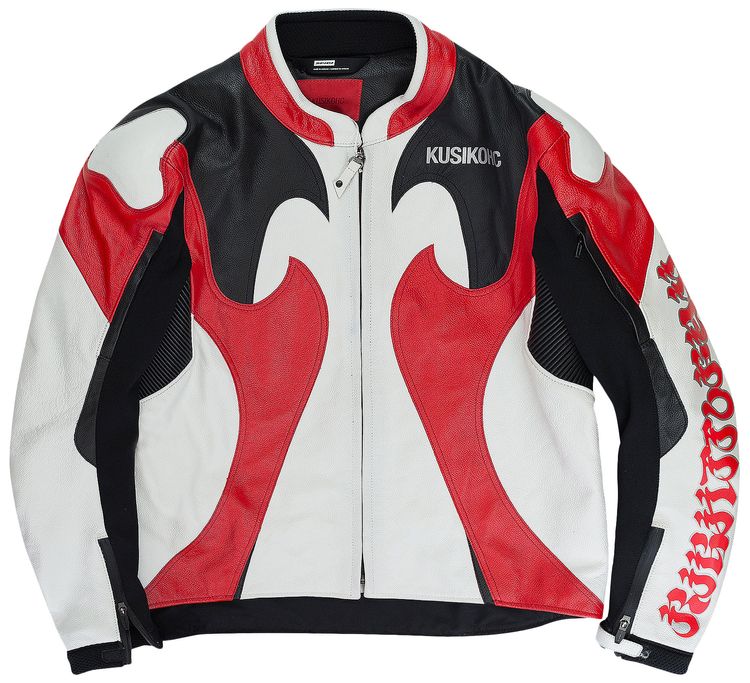 KUSIKOHC Spidi Burn Rider Leather Jacket Red