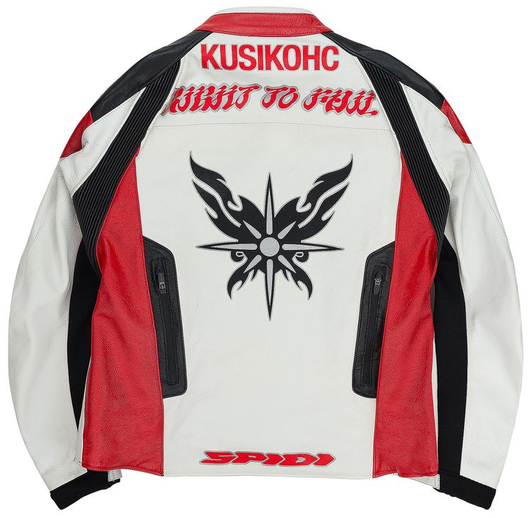 KUSIKOHC Spidi Burn Rider Leather Jacket Red