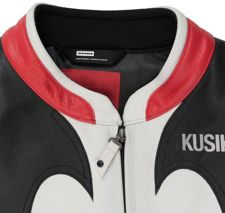 KUSIKOHC Spidi Burn Rider Leather Jacket Red