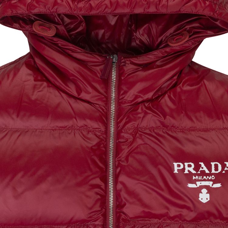 Prada Logo Padded Vest Red