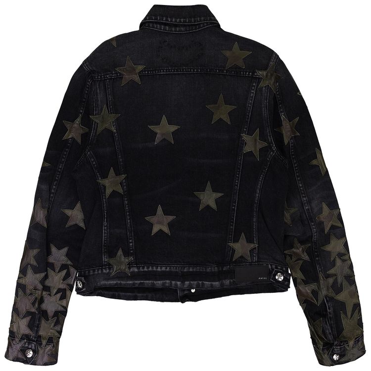 Amiri Chemist Trucker Denim Jackets Aged Black