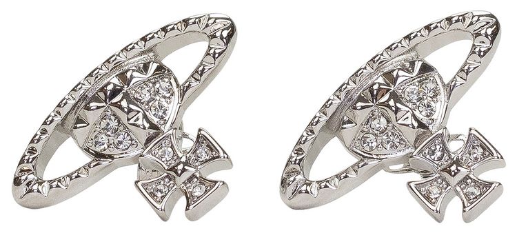 Vivienne Westwood Mayfair Bas Relief Earrings Silver