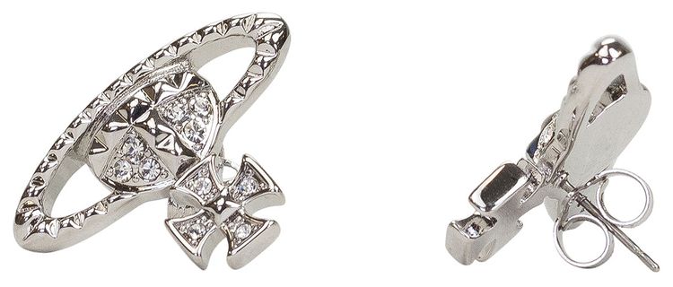 Vivienne Westwood Mayfair Bas Relief Earrings Silver