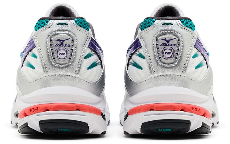 Mizuno Wave Rider 10 White Silver Teal Blue
