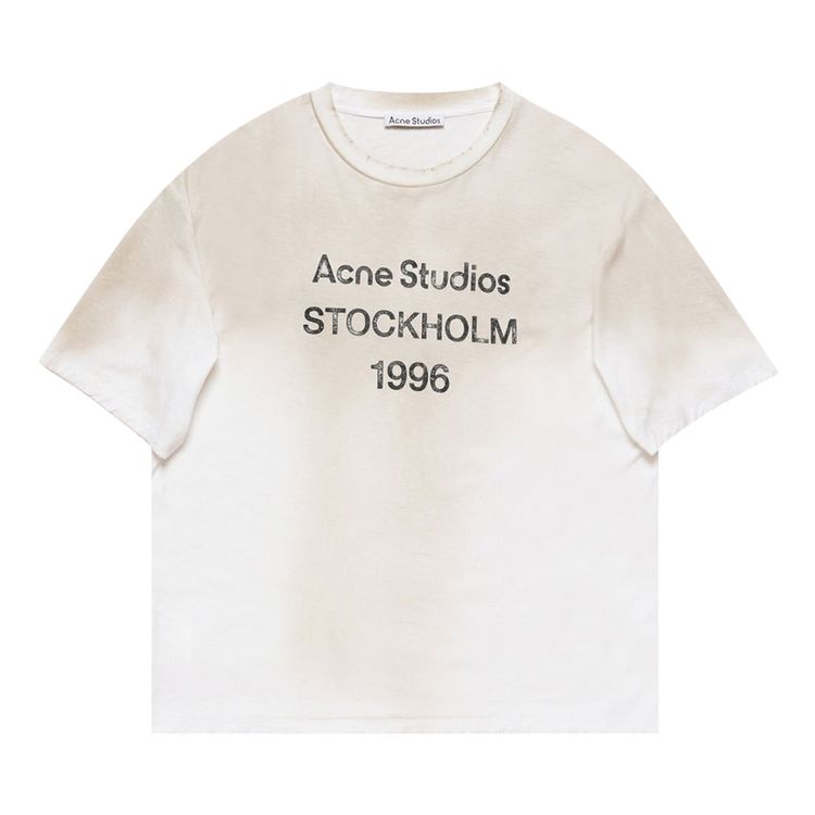 Acne Studios Logo T Shirt Dusty White