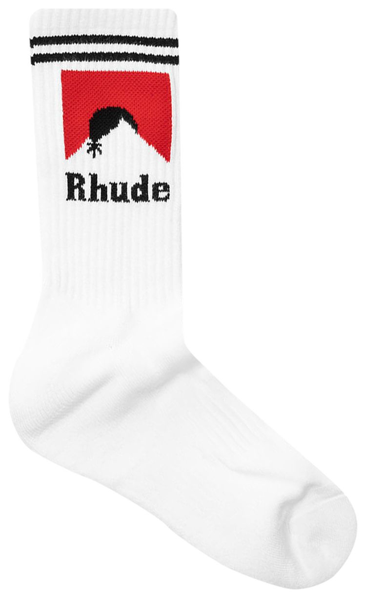 Rhude Moonlight Sock WhiteBlackRed