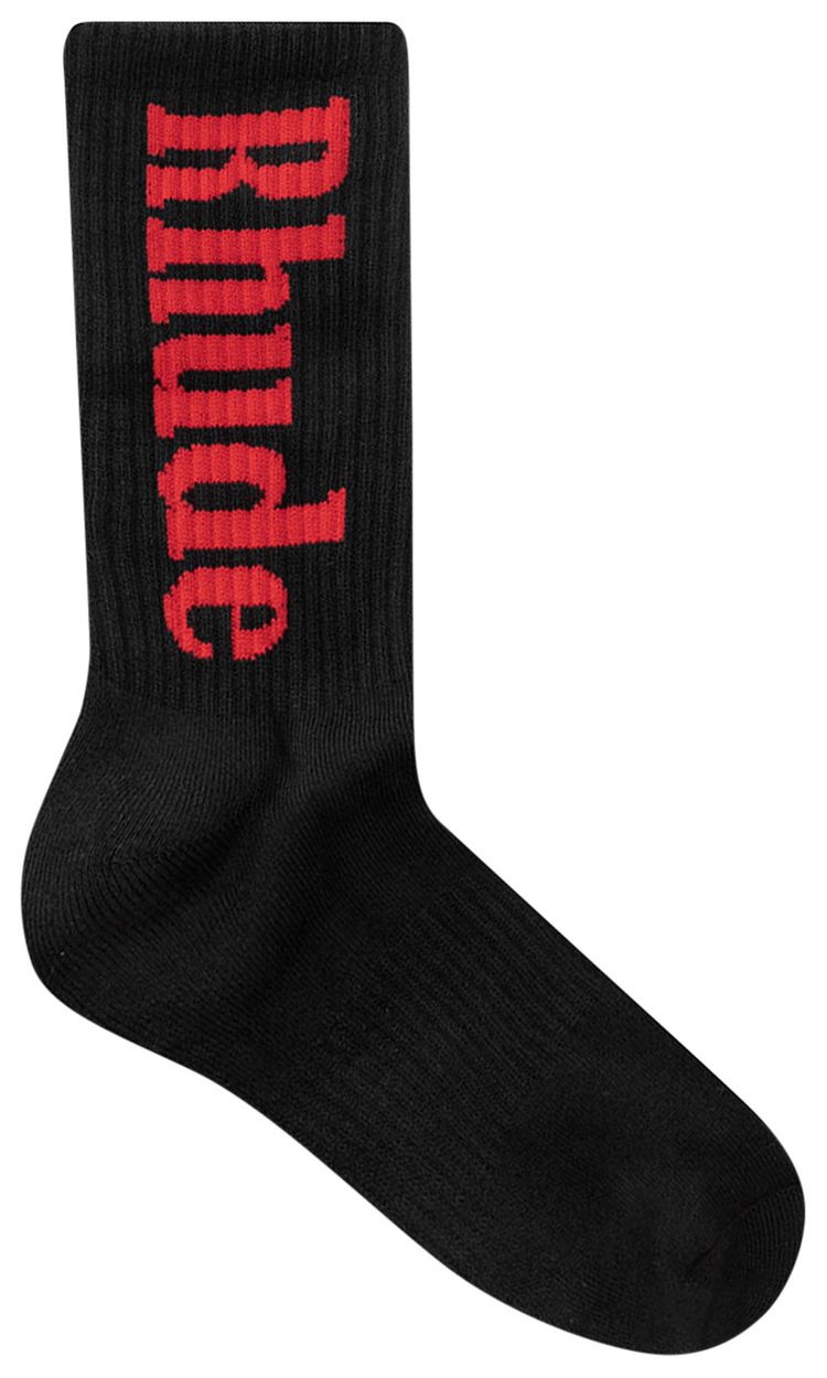 Rhude Logo Sock BlackRed