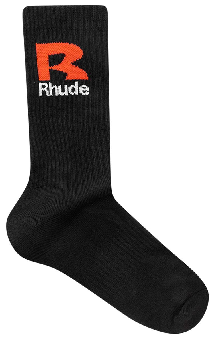 Rhude R Sock BlackOrange