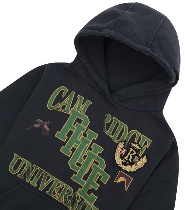 Rhude University Hoodie Vintage Black