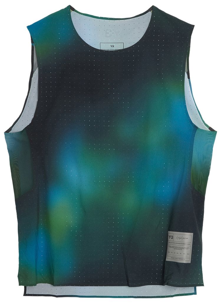 Y 3 All Over Print Run Tank Multicolor