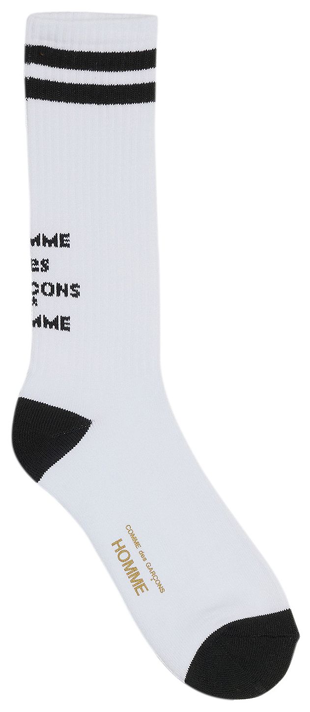Comme des Garcons Homme Plus Pilled With Lines Socks White