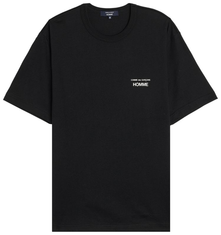 Comme des Garcons Homme Plus Jersey Garment Print Logo T Shirt Black