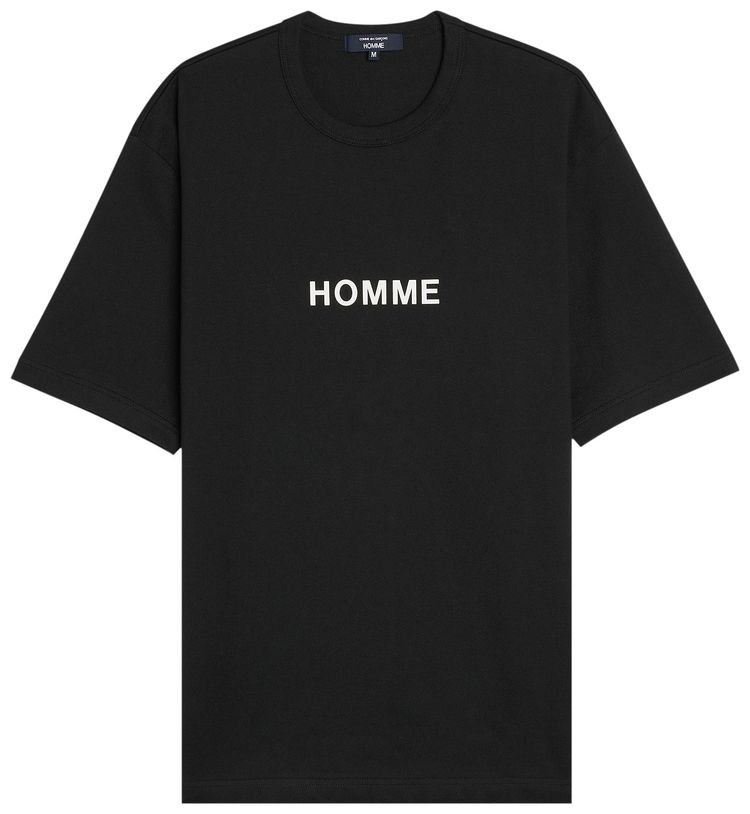 Comme des Garcons Homme Plus Tight Tension Jersey Garment Print Logo T Shirt Black