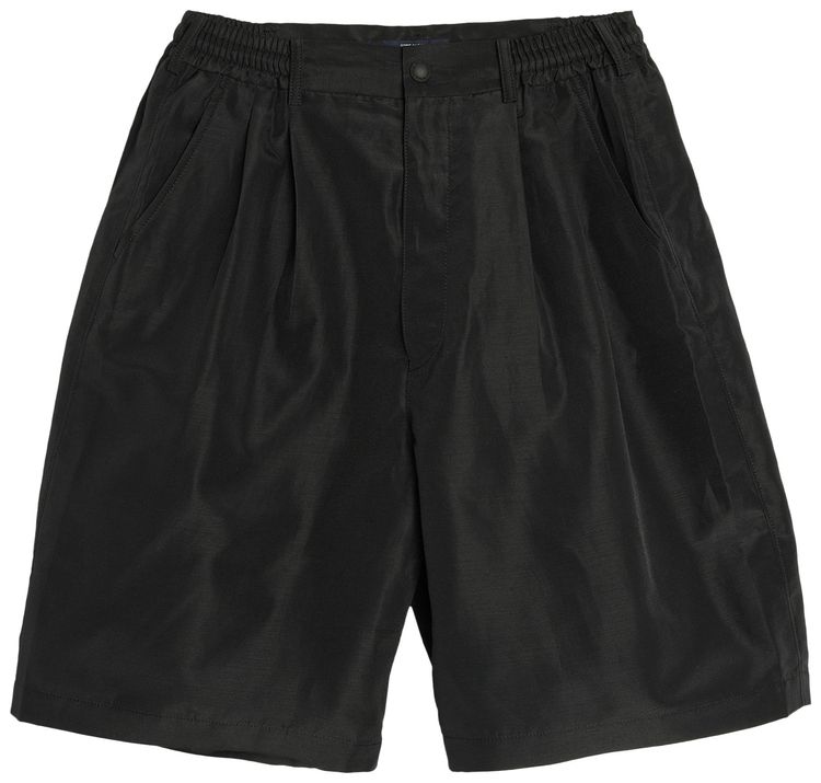 Comme des Garcons Homme Plus Polyester Ramie Poplin Bermuda Short Black