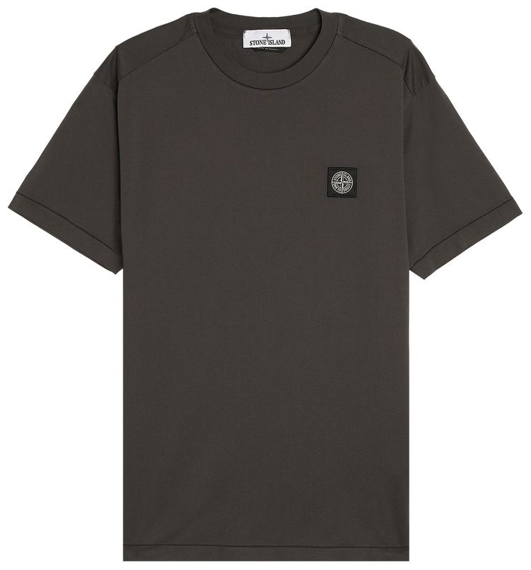Stone Island Compass Patch Logo T Shirt Charcoal