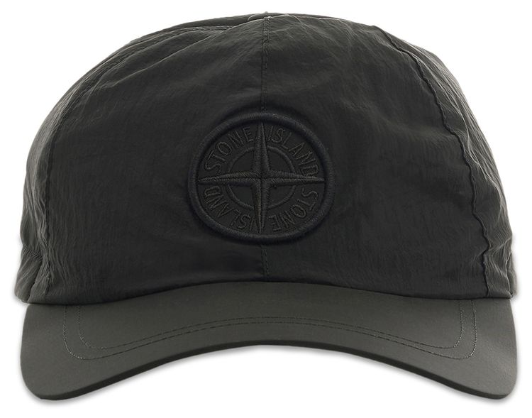 Stone Island 6 Panel Nylon Metal Cap Black